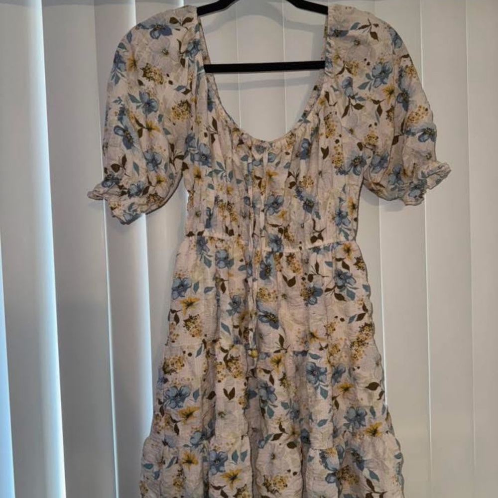 Floral Puff Sleeve Dress
